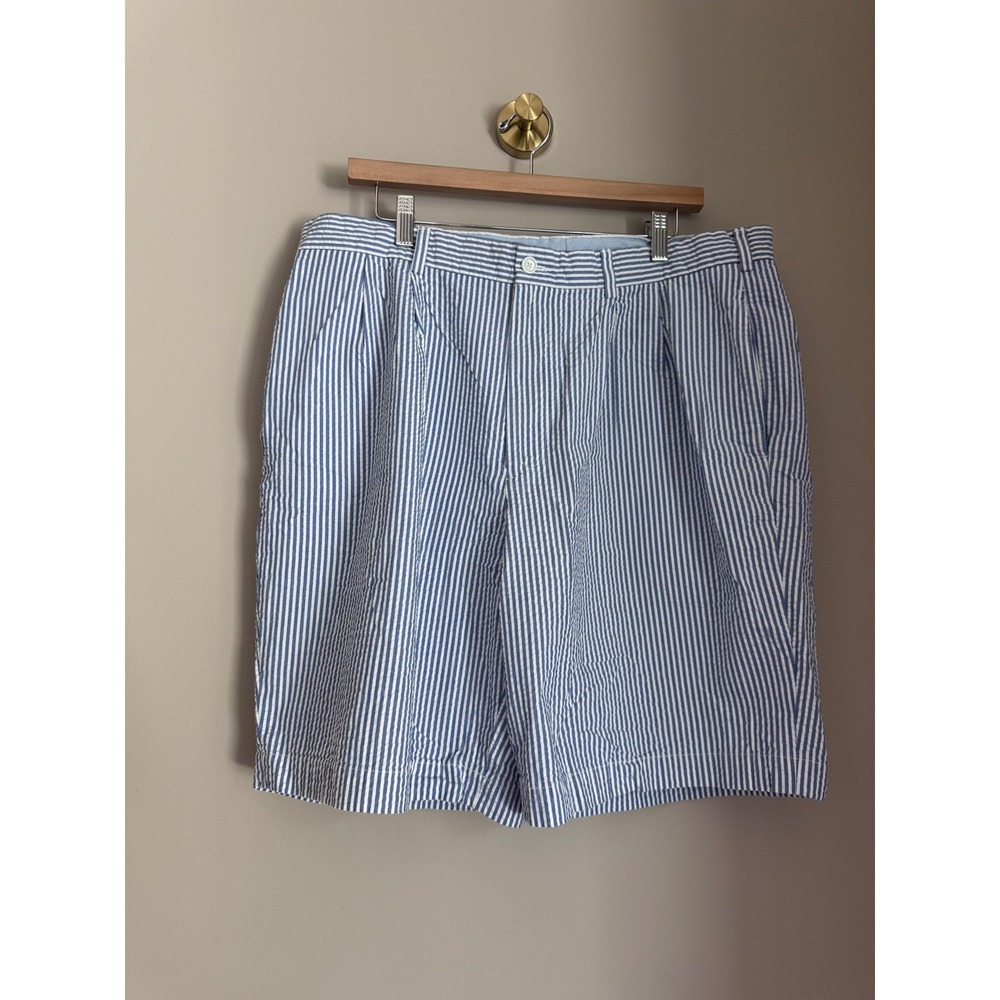Brooks Brothers Mens 38 Seersucker Striped 100% Cotton Shorts Preppy Summer
